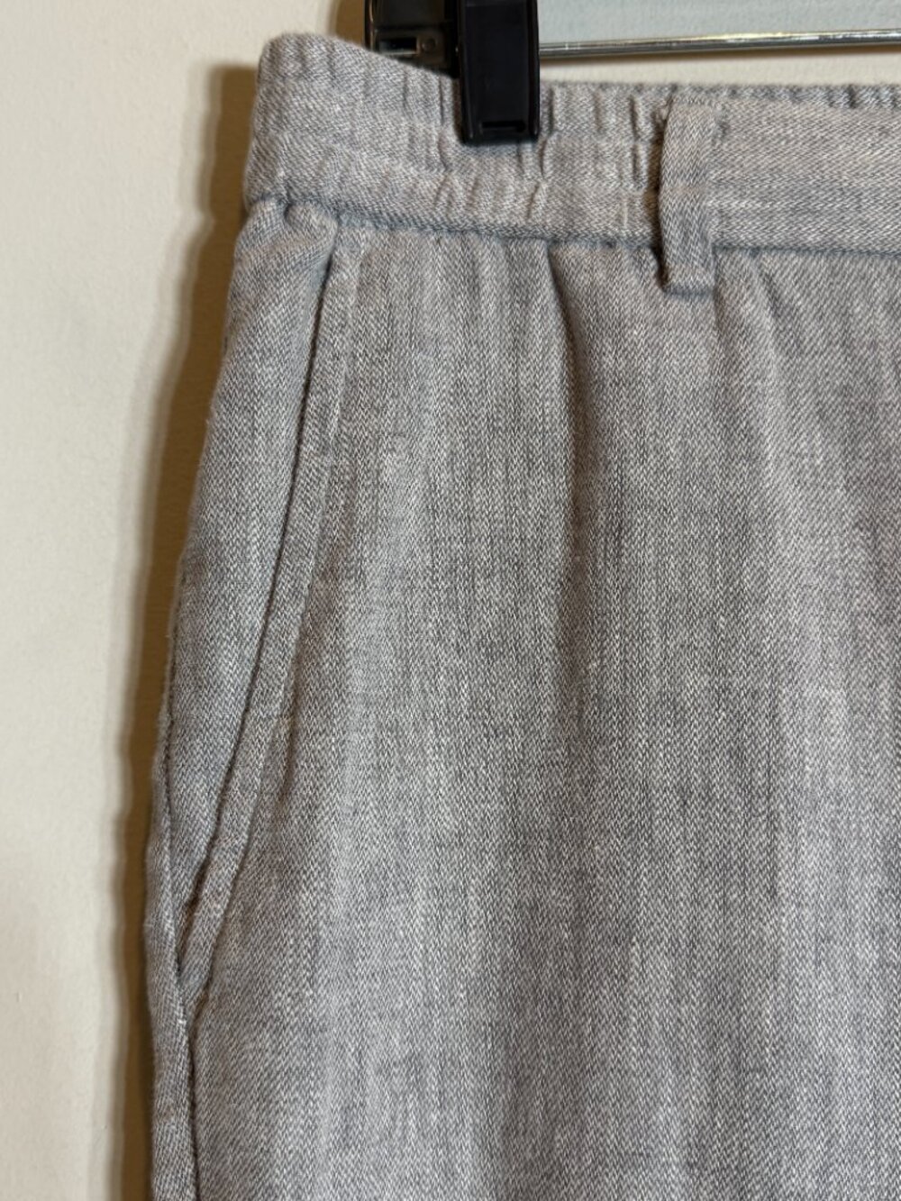Banana Republic Athletic Linen-Blend Pant Men's 31x34 Gray Chino Preppy Minimal - Picture 7 of 14